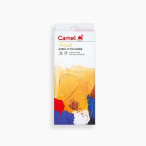 Camel  Artist  Acrylic  Colours  Assorted  pack  of  12  shades  in  9  ml