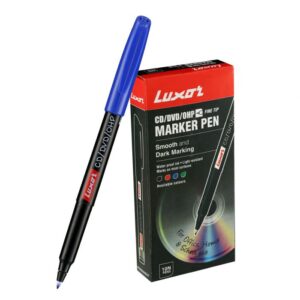 Luxor Cd/Dvd/Ohp Marker - Blue - Box OF 10