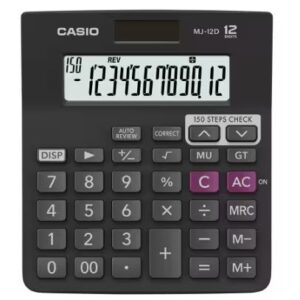 Casio 12 digits / 150 steps Check Calculators Mini Desk Type MJ-12D