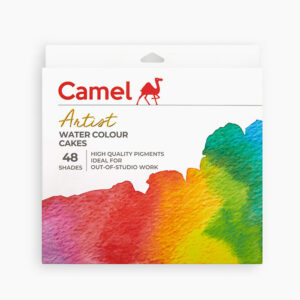 Camel  Artist  Water  Colours  Assorted  box  of  cakes,  48  shades  with  Brush
